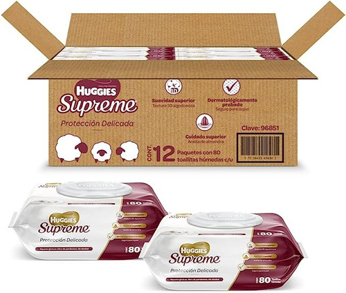 Huggies Supreme  / 12 Pack Toallitas Húmedas - 960 Toallitas