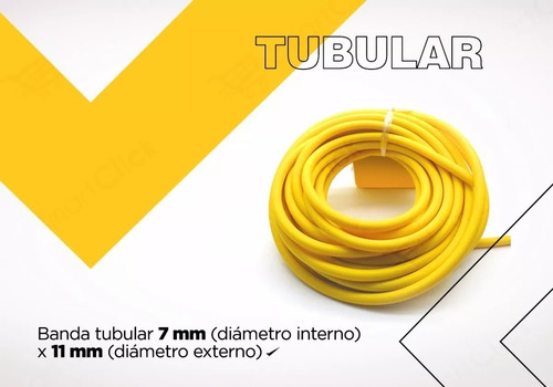 Imagen 6 de 10 de Kit Banda Elastica Fitness Resistencia 3 Rollos 30 Mts Tubo