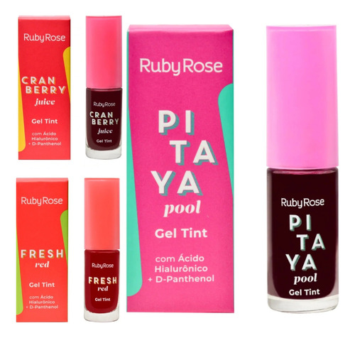 Tintas Gel Labios Ruby Rose Tint Lips Hialuronico Original 