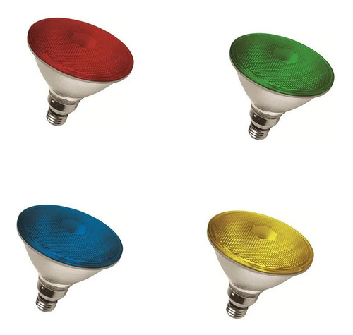 Lampada Par38 120v 80w Azul 10 Peças