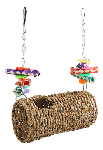 Brinquedo De Tecido Bird Tunnel House Grass Chewing Relaxing