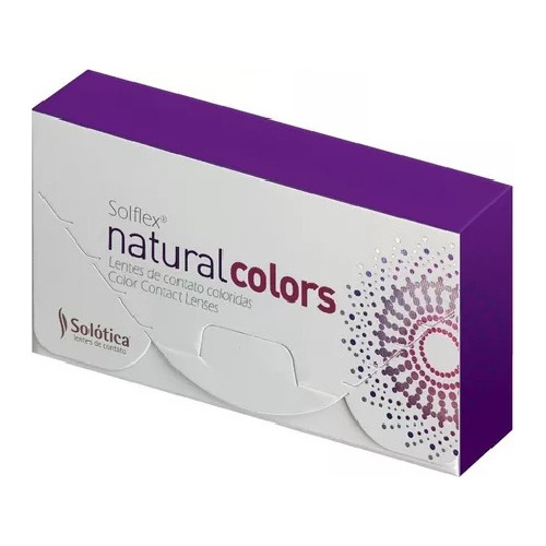 Lente De Contato Solflex Cor Quartzo Natural Colors + Estojo