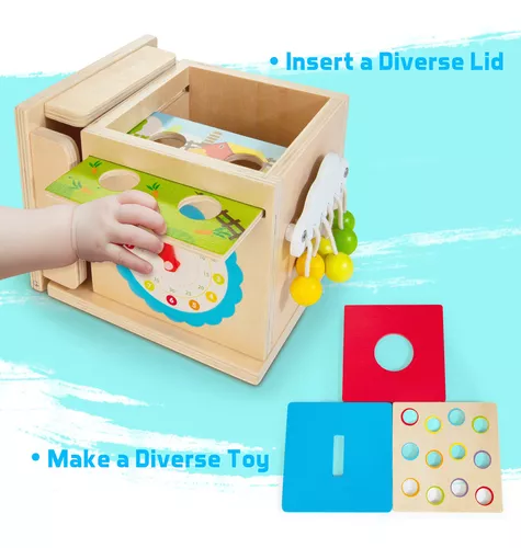 Montessori Mama Cubo de actividades para bebés, juguetes Montessori para  niños de 1 año + juguetes de aprendizaje para niños de 1 año en adelante