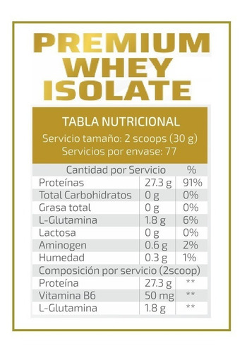 Premium Whey Isolate 1k Proteina Aislada En Activationperu