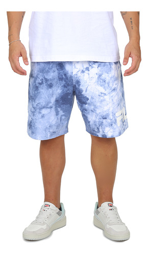 Bermuda Urbana Fila Tie Dye Hombre En Azul Y Blanco | Dexter