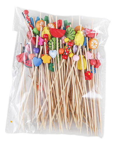100 Palitos De Cóctel For Alimentos, Frutas, For Fiestas,