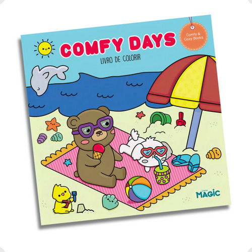 Livro De Colorir Comfy Days Lançamento Oficial 2024 Original Traduzido 24 Desenhos Livrinho Para Pintar Com Lápis De Cor Canetinhas Coloridas 24 80 120 Cor Giz Cera Pintura Anti Stress E Relaxante