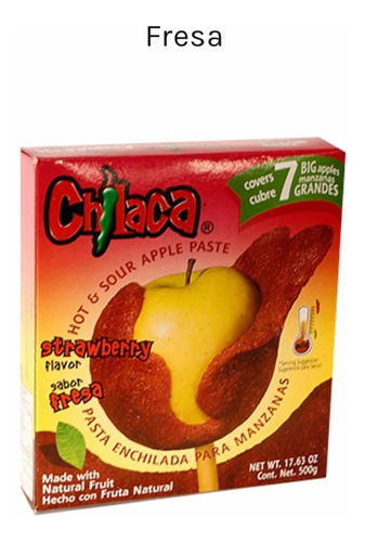 Pasta Para Cubrir Manzanas Chilaca 500gr Sabor Fresa
