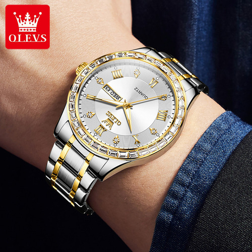 Relojes De Cuarzo Con Diamantes De Lujo Olevs Luminous