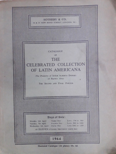 4497 Catalogue Of Celebrated Collection Of Latin Americana