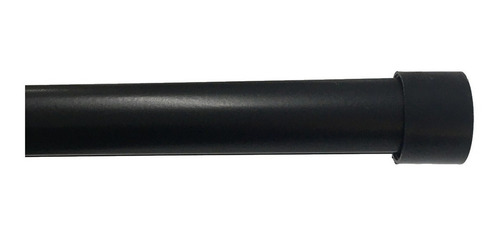 Kit Varão Duplo Deslizante Wave 28mm/19mm 1,60m Alumínio Cor Preto Fosco