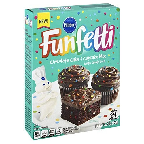 2pz Harina Para Cupcake Pastel Mix Funfetti 432gr