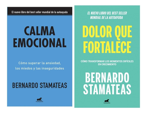 Pack 2 Libros Stamateas - Calma Emoc + Dolor - Vergara Nuevo