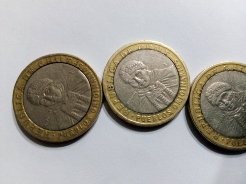 Imagen 10 de 10 de Moneda 100 Pesos - Con Falla - Chile -( Valor Por 4 )