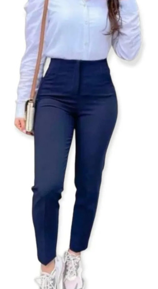 Pantalon Vestir Azul Marino Mujer | MercadoLibre ????