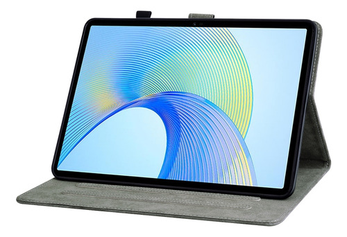 Capa De Tablet De Couro Em Relevo Preta Para Honor Pad X8 Pr
