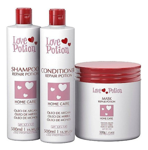 Kit Repair Shampoo E Condicionador  500ml - Love Potion
