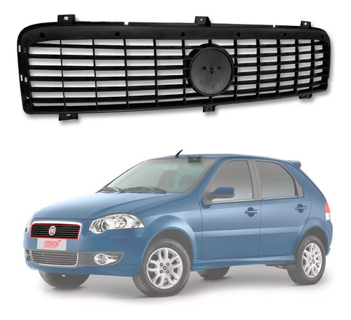 Grade Do Radiador Cor Preto Fiat Palio Elx 2008 Original