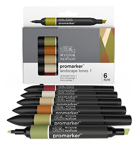 Juego De Marcadores Winsor & Newton Pro, 6 Unidades, Paisaje
