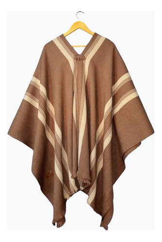 Poncho Premium Medio Siglo Clothes Listas Café