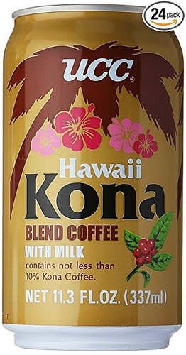 Ucc Hawaii Kona Blend Café Con Leche, Latas De 11.3 Onzas (p