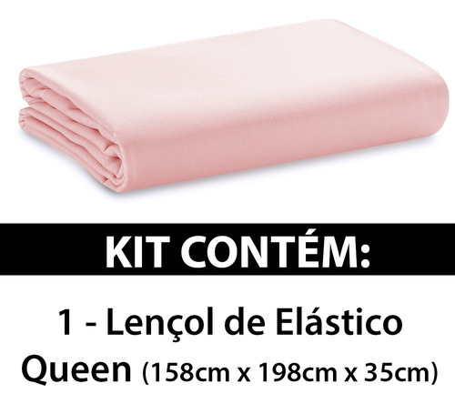 Lençol Queen 100%algodão Com Elástico Percal 130 Fios Dohler