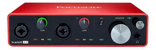 Interface De Audio Focusrite Scarlett 4i4 4in/4out Usb Gen 3 Color Rojo