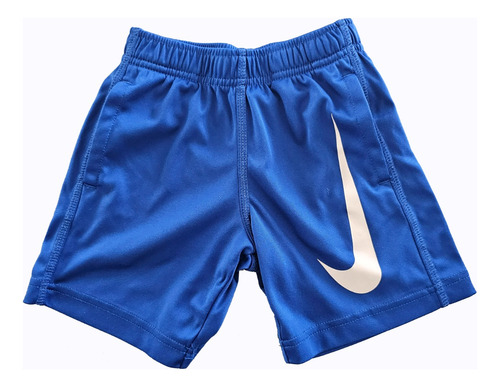 Short, Nike, Dry Fit, Celeste, Pipa Blanca, Talle 4. Niño.