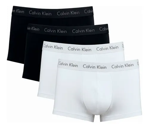 Kit Com 4 Cuecas Boxer Cotton Calvin Klein Original