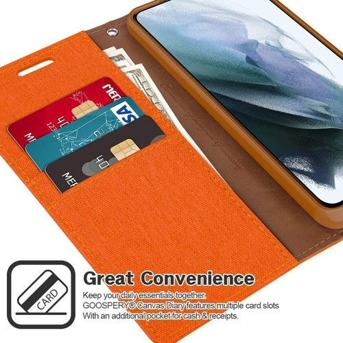 Imagen 1 de 6 de Funda Protector Cartera Con Tarjetero Canvas Para Moto G 5g