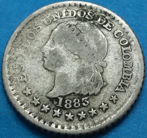 Colombia  Moneda 5  Centavos 1883