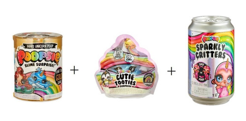 Combo Slime Cutie Tooties Sobre + Gold + Sparkly Surprise