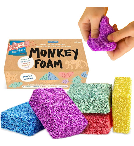 Impresa Original Monkey Foam 5 Bloques Gigantes 5 Colores Se