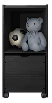 Comprar Baul Juguetero Organizador Para Dormitorio Con Cajon Y Estante 82 Cm Moderno Color Negro
