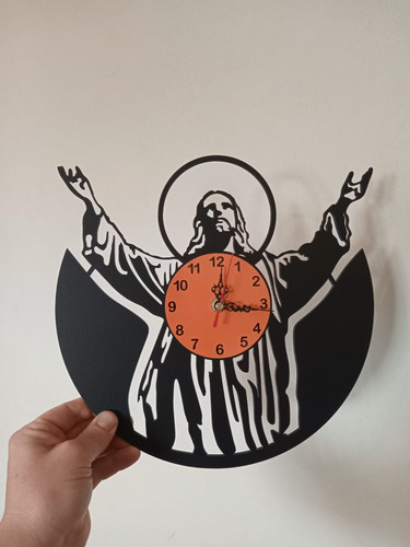 Reloj De Jesús Negro Naranja