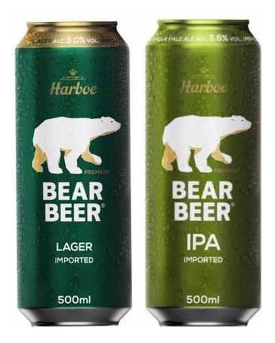 Cerveza Bear Ipa / Lager 500ml X 12 Unidades