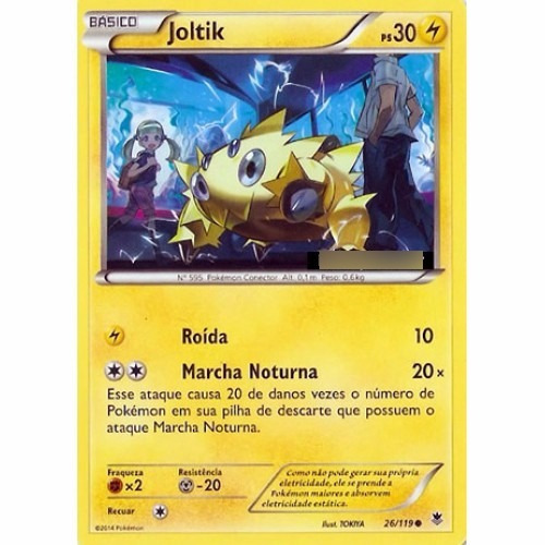 Joltik - Pokémon Elétrico Comum - 26/119 - Pokemon Card Game