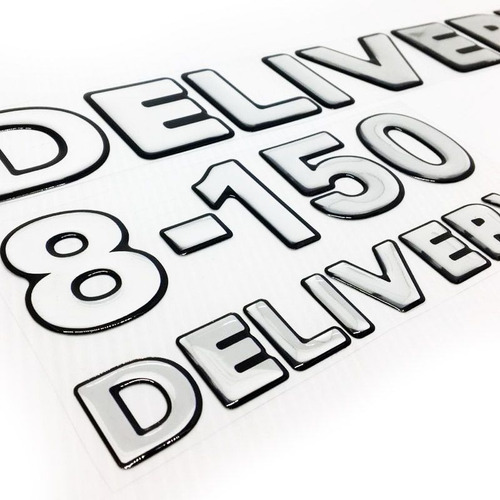 Imagem 5 de 6 de Kit Emblemas 8-150 Delivery Plus Volkswagen Adesivo Caminhão
