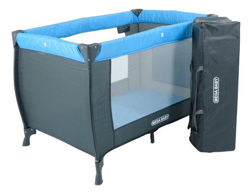 Practicuna Cuna Bebe Mega Baby Plegable Bebe Cambiador Y Bolso Color Celeste