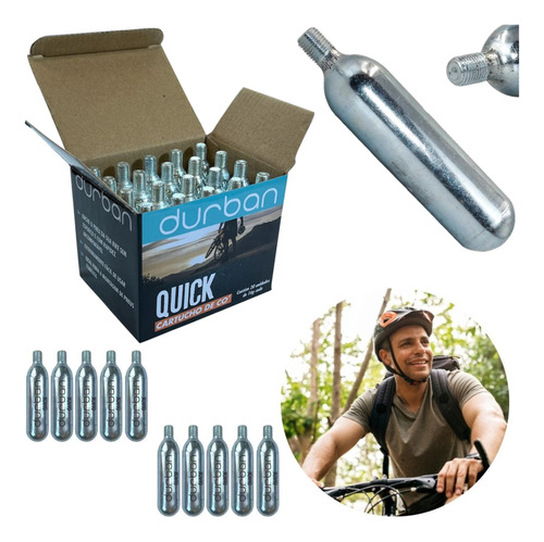 Cartucho De Co2 16g Quick Para Encher Pneu Bike Kit 10uni