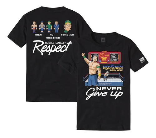 Polera Wwe John Cena 20 Years Never Give Up