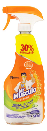 Limpador Desengordurante De Cozinha Limão Spray 500ml Mr Músculo