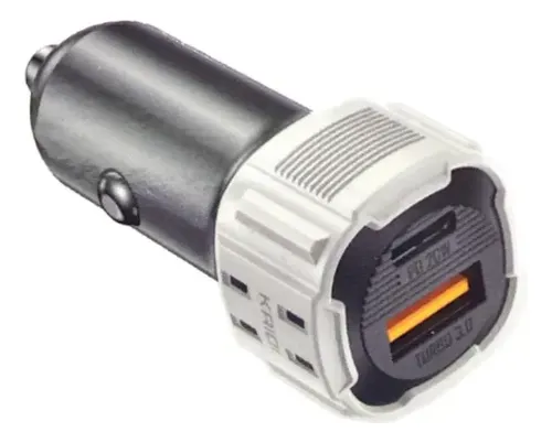 Carregador Veicular Turbo Pd20w Qc18w Kaidi Kd-531 2 Portas Cor