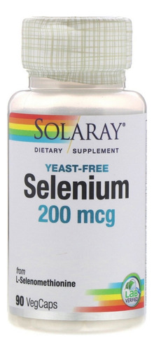 Selenium Para El Sistema Inmunologuico 100 Mg 90 Cps Solaray