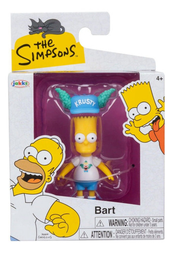The Simpsons Figura Bart Con Gorra De Krusty 7 Cm Jakks