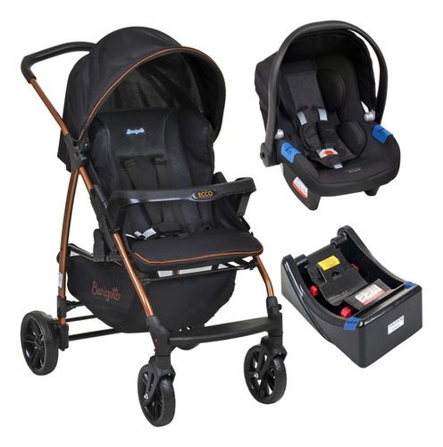 Carrinho Ecco Preto Cobre Com Touring X Preto E Base Cor Preto/Cobre