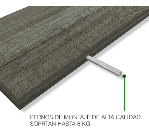 Imagen 7 de 9 de Set De 4 Repisas Flotantes Estilo Librero 45 X 15 Cm
