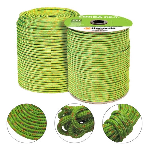 Corda Trançada Eco-friendly P.e.t Verde 10mmx155m - Itacorda