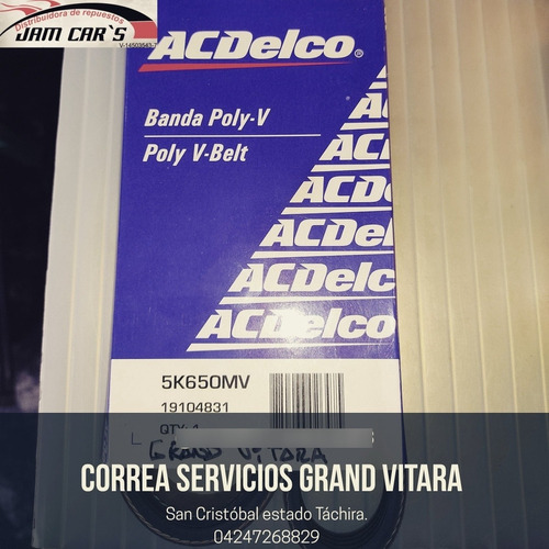 Correa Servicios Única Grand Vitara Acdelco Original