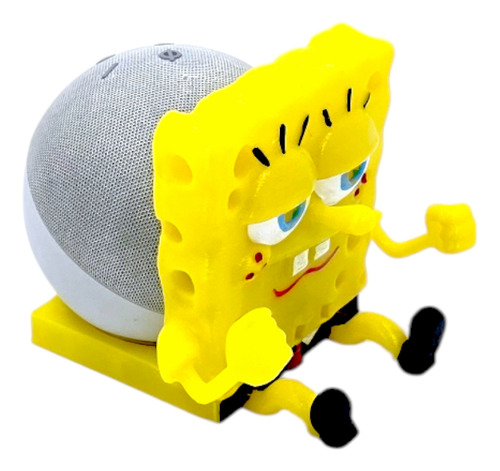 Base Alexa Echo Dot 4ta Y 5ta Generacion Bob Esponja Amarillo